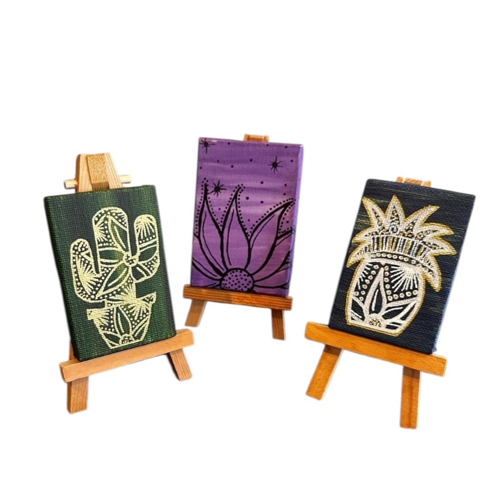 FREE W/BUNDLE Bundle of Mini Canvas Paintings - Picture 3 of 6